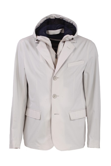 Shop HERNO  Jacket: Herno jacket.
Regular fit.
Lapel collar.
Detachable bib with hood.
Long sleeves.
Button closure.
Welt pocket.
Flap pockets.
Made in Italy.
Composition 100% polyester.. GA000155U  12568-9402